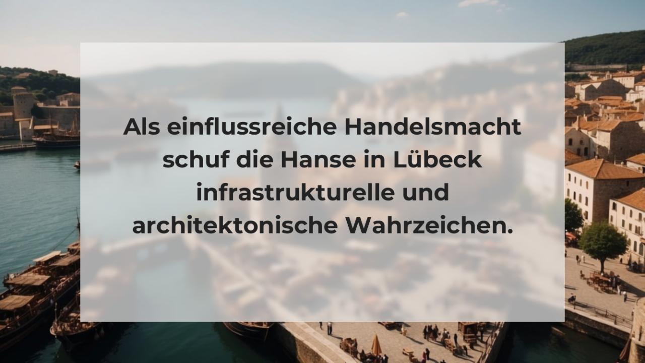 Als einflussreiche Handelsmacht schuf die Hanse in Lübeck infrastrukturelle und architektonische Wahrzeichen.