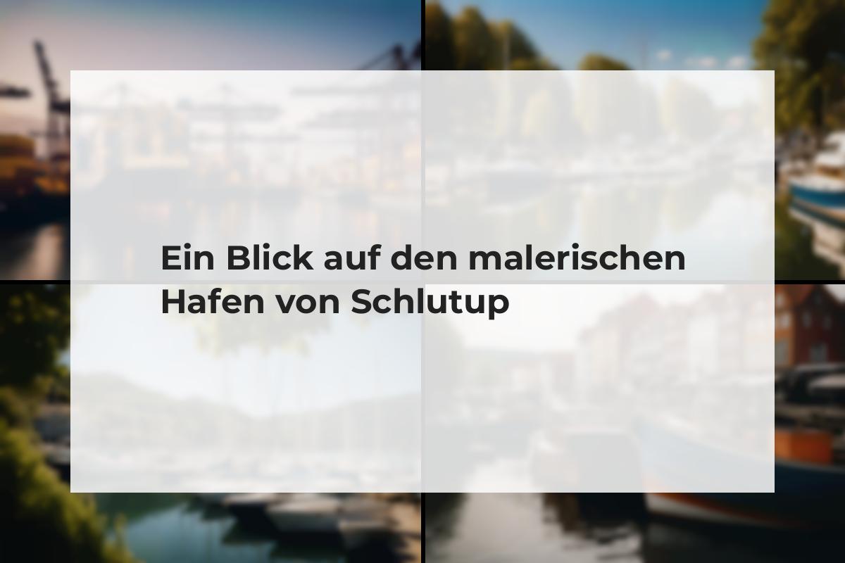 Ein Blick Auf Den Malerischen Hafen Von Schlutup Schlutup Online