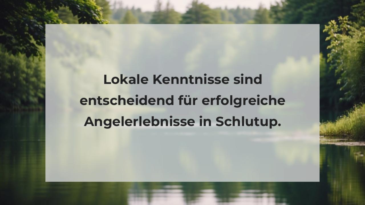 Lokale Kenntnisse sind entscheidend für erfolgreiche Angelerlebnisse in Schlutup.